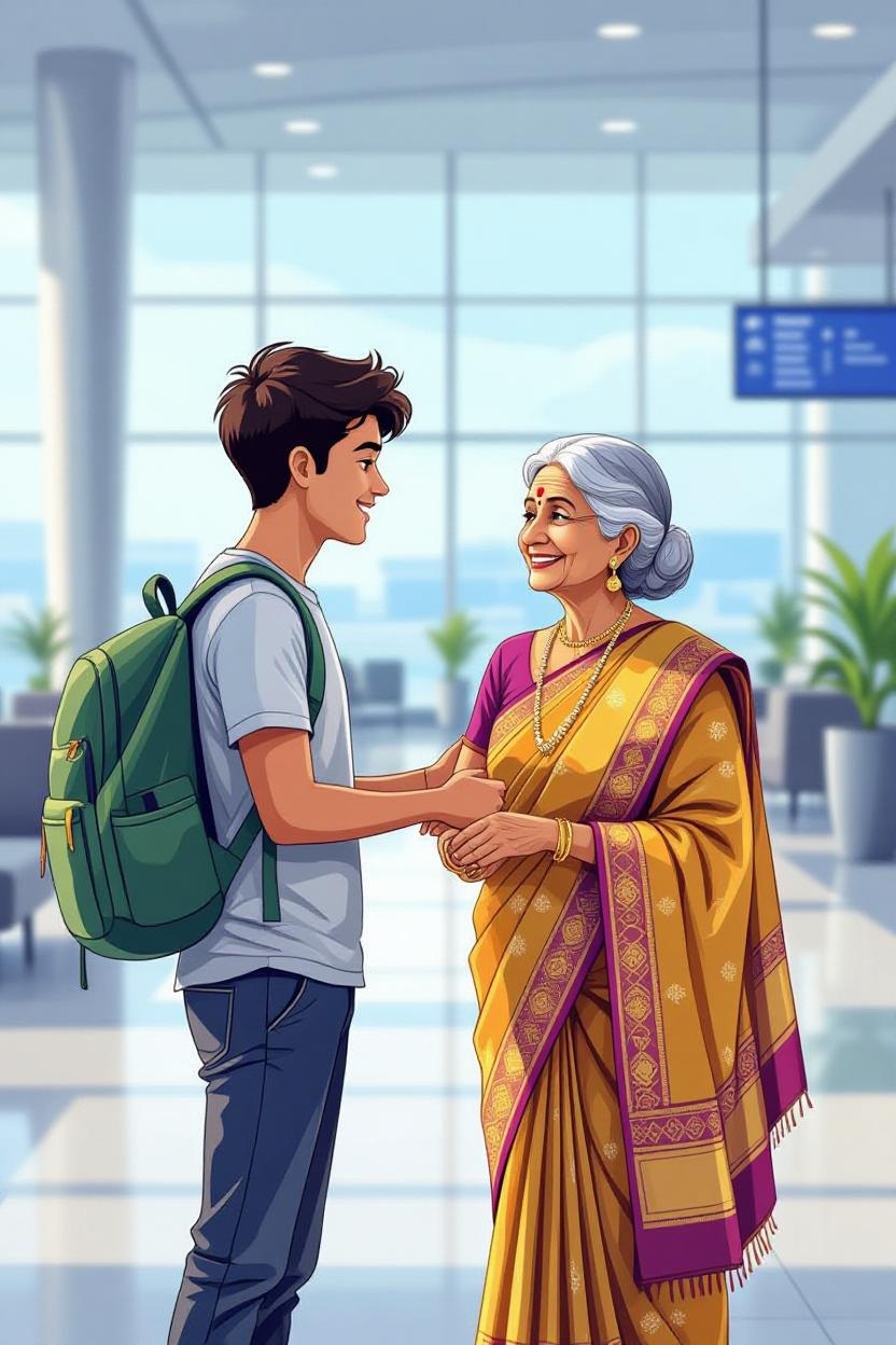 Indian elderly parents traveling with a Travel Buddy